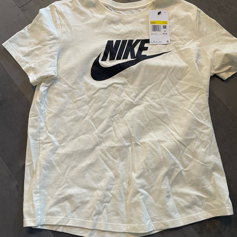 Nike Cream Tee with Black Logo